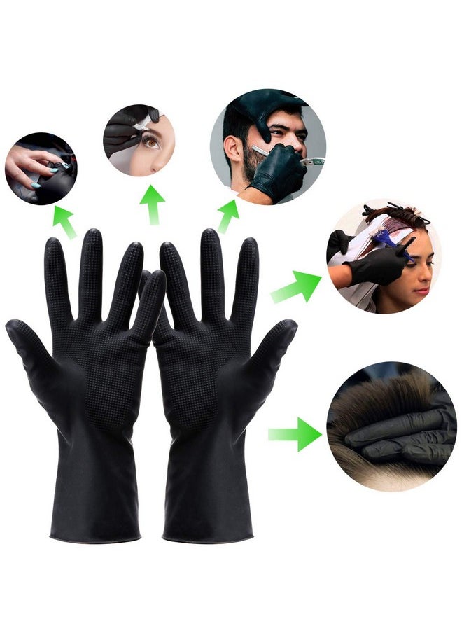 Hair Dye Gloves,Professional Hair Coloring Accessories for Hair Salon Hair Dyeing,2pcs（1 left+1 right）,black