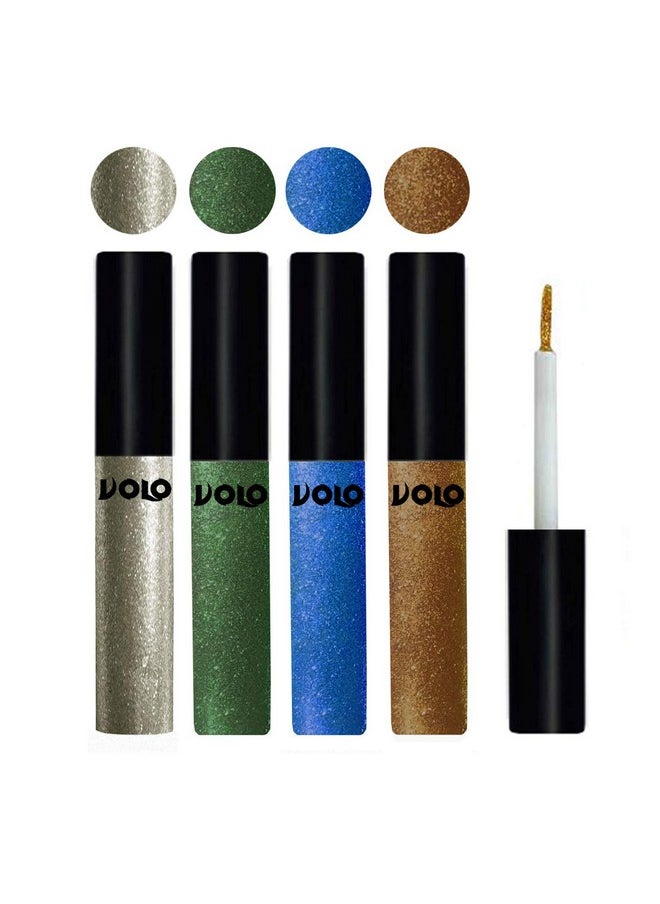 Volo WATERPROOF GLITTER EYE LINER(Light Copper, Olive Green, Sky Blue, Copper)