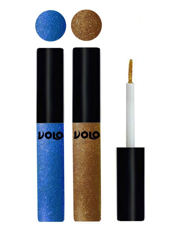 Volo WATERPROOF GLITTER EYE LINER (Sky Blue & Copper)