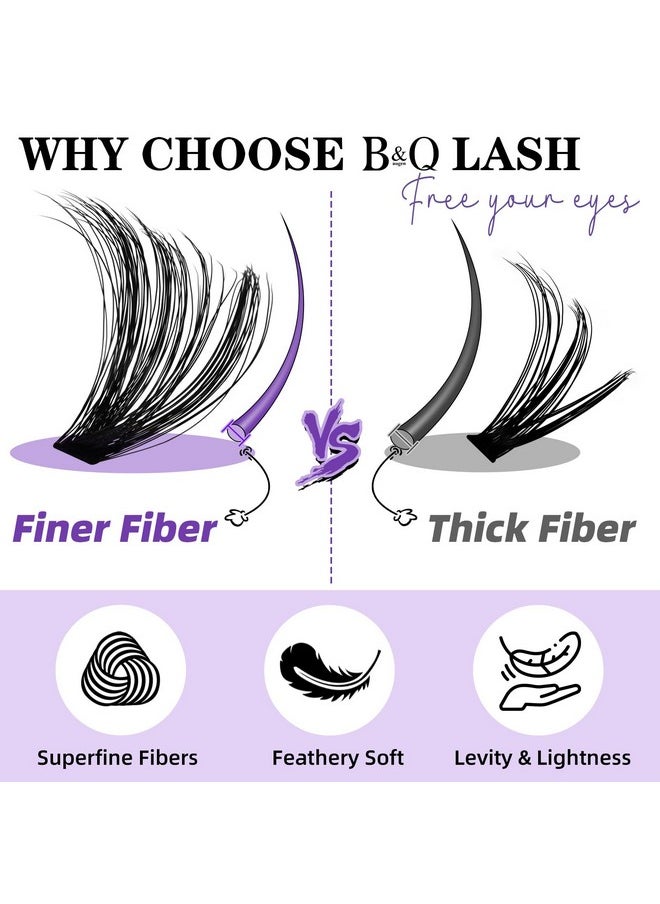 Lash Extension Kit 280Pcs Volume Individual Lashes Kit Superfine Individual Lashes 10-18Mm Soft D Curl Lash Clusters Kit With Bond And Seal Lash Tweezers For Self Use （Kit，70D+90D-10-18Mix）