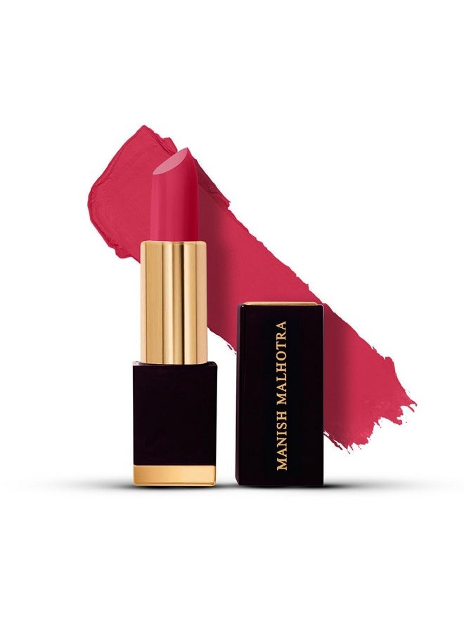 MyGlamm Manish Malhotra Hi-Shine Lipstick - Old Rose - 4gm | Muted Pink Shade | Lightweight, Long-wear Lipsticks | UVB Protection, High Coverage, Cruelty Free | Glossy Finish