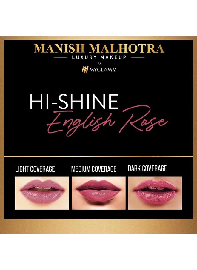 Presents Beauty Hi-Shine Lipstick, Glossy Finish - English Rose, 4Gm