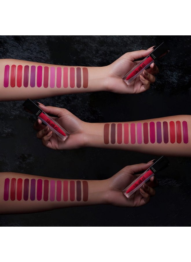 RENEE Stay With Me Matte Liquid Lipstick, Long Lasting, Non Transfer, Water & Smudge Proof, Light Weight Liquid Lipstick, Play of Clay, 5ml