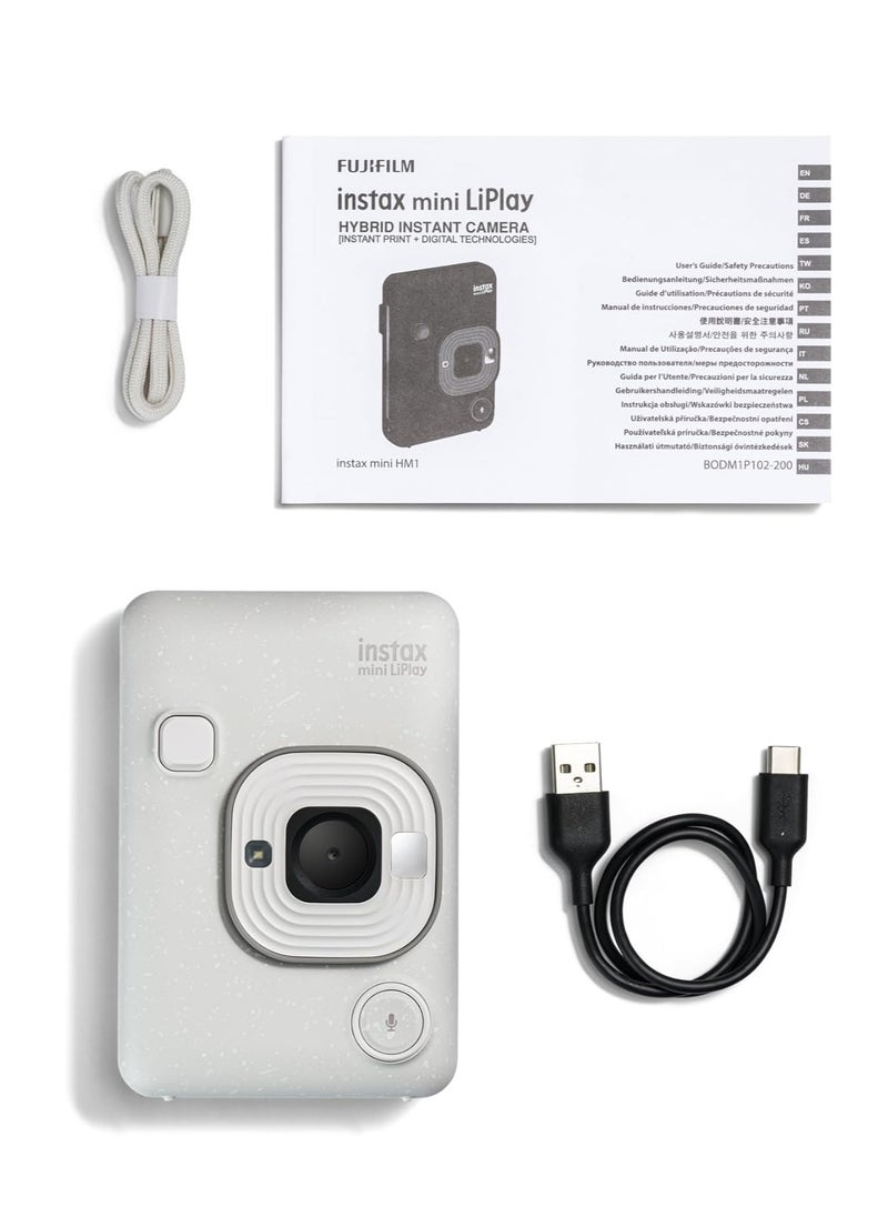 Fujifilm INSTAX Mini LIPLAY Hybrid Instant Camera Misty White