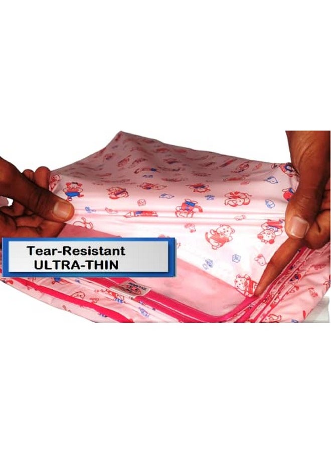 ® King Waterproof Pvc Plastic Mattress Protector/Bed Protection Sheet For Baby And Adult, 95 X 73 Inches - Pack Of 1, Pink