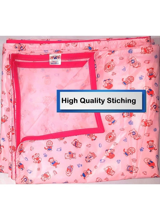 ® King Waterproof Pvc Plastic Mattress Protector/Bed Protection Sheet For Baby And Adult, 95 X 73 Inches - Pack Of 1, Pink