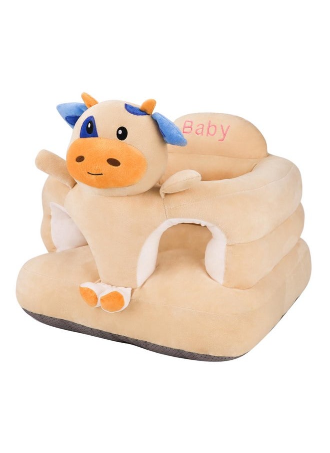 KAKIBLIN Baby Sit Up Chair Baby Support Sofa, Baby Sofa Chair, Soft Plush Cartoon Animals Learning to Sit Cushion Seats for Toddlers 3-24 Month Infant Sitting Chair (Cow)