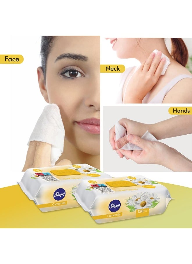 Baby Fresh Wipes Camomile Scent, 1200 Sheets, Alcohol Free, Gentle On The Skin For A Refreshing And Clean Body