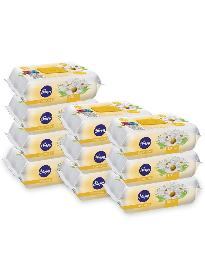 Baby Fresh Wipes Camomile Scent, 1200 Sheets, Alcohol Free, Gentle On The Skin For A Refreshing And Clean Body