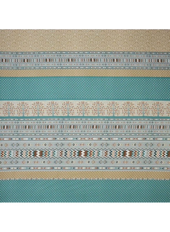MAFATLAL King Size Cotton Printed Bedsheet With 2 Pillow Covers For King Size Bed 144 Tc - 108 X108 Inch, Teal