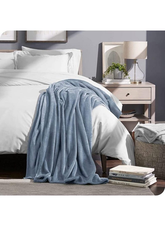 BSB HOME Premium Plush Single Blanket|300 GSM Lightweight Cozy Soft for Bed, Sofa, Couch, Travel&Camping|150X220 Cm Or 60X86 Inches|Aqua|Polyester,200 TC