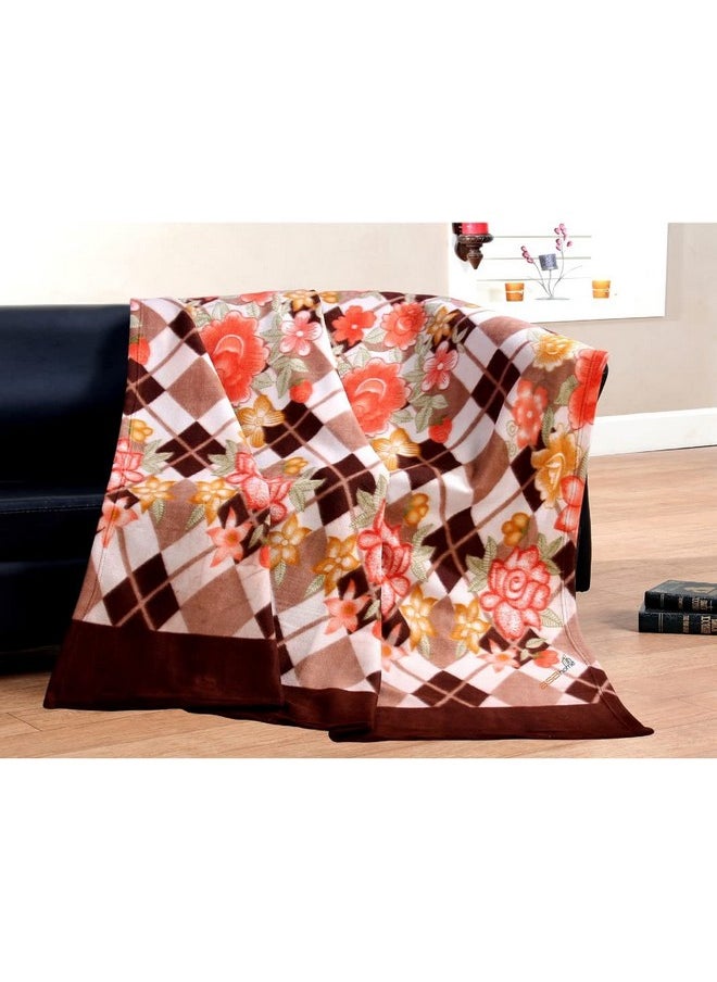 BSB HOME® All Season Multipurpose Polar Fleece Single Bed Printed Assorted Multicolor Light Weight Blanket (Set of 2, 90 x 60 inches)