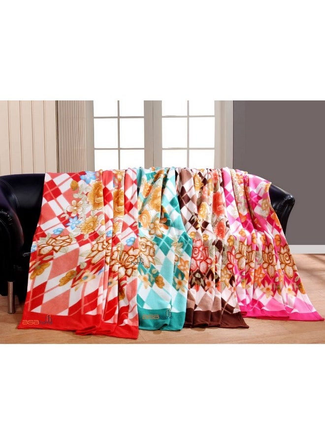 BSB HOME® All Season Multipurpose Polar Fleece Single Bed Printed Assorted Multicolor Light Weight Blanket (Set of 2, 90 x 60 inches)