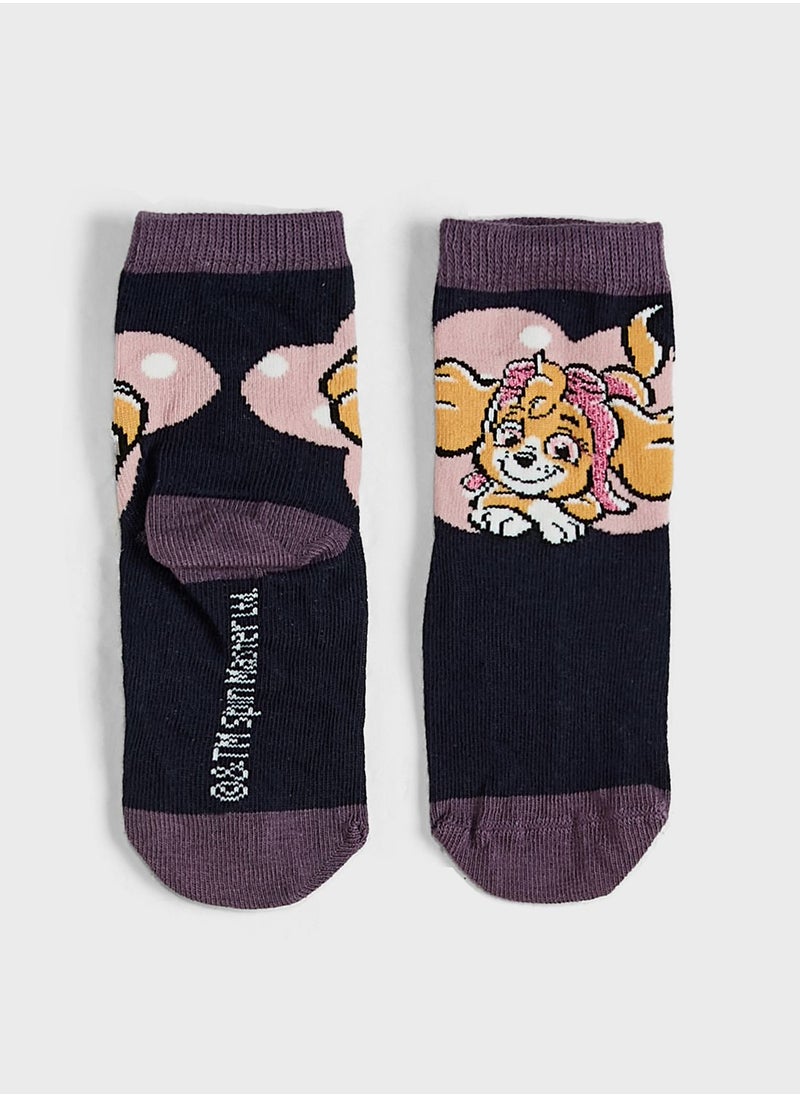 Kids 5 Pack Printed Socks