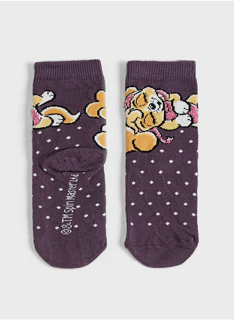 Kids 5 Pack Printed Socks