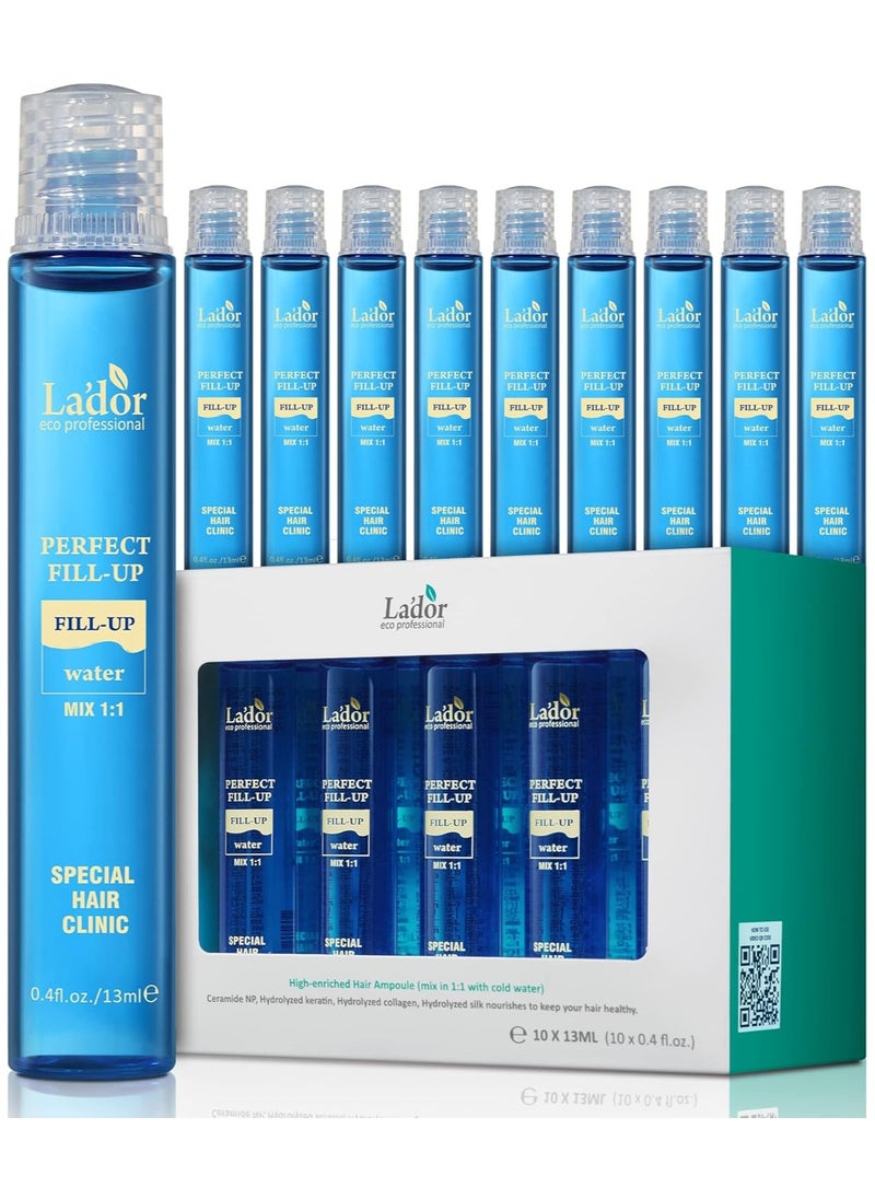 Perfect Hair Fill-Up Original 3 Seconds Intensive Keratin Hair Mask Rinse Off Treatment for Bleached Frizzy Damaged Dry Perms Dyes Deep Conditioner Protein Hair Mask Self Hair Care Korean x 10