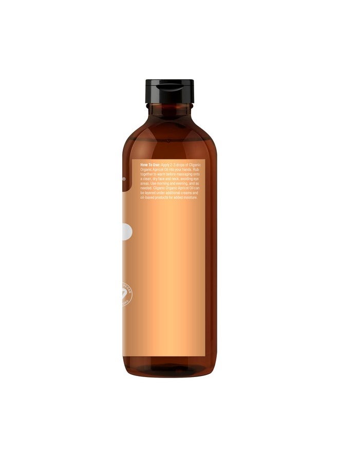 Organic Apricot Oil, 100% Pure (8Oz) - For Skin, Hair & Face | Natural Cold Pressed Unrefined