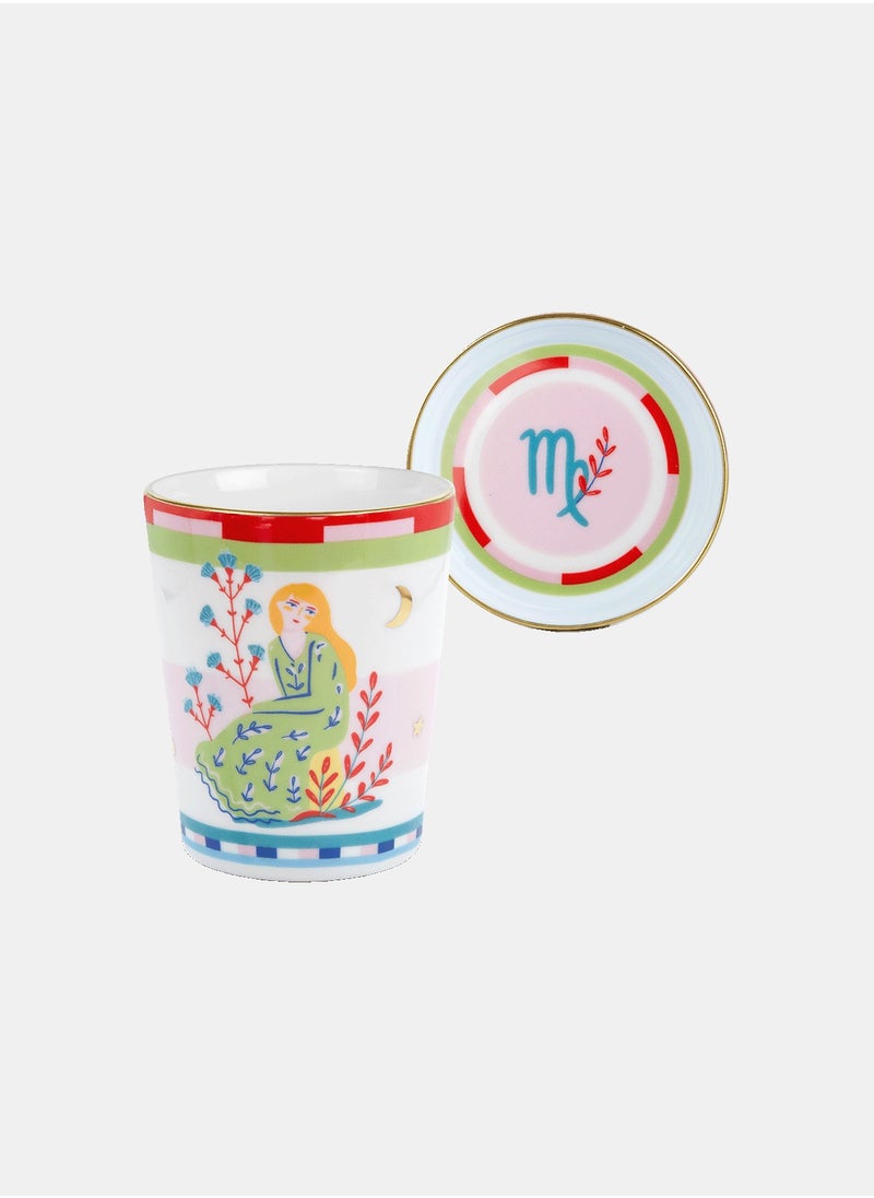 Porcelain Cup with Lid/Saucer – Virgo (Ø 9 cm, H 12 cm)