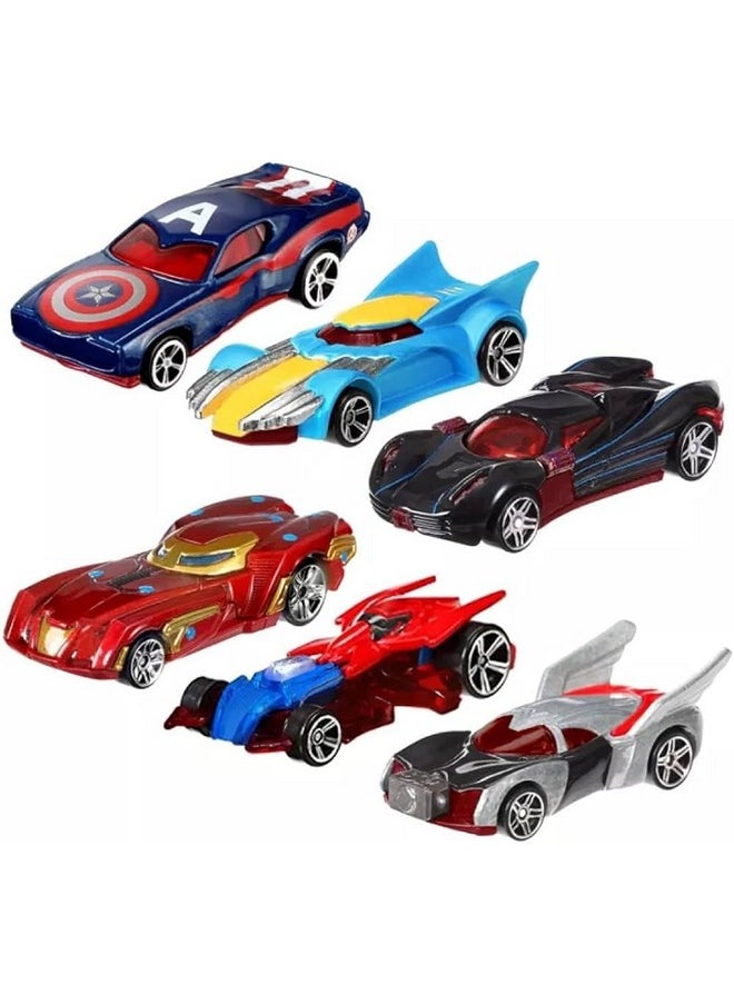 PLUSPOINT Diecast Metal Super Hero Toy Car Set Toy Vehicles Cars Set Alloy Push N Go Vehicles, Mini Racing Cars for Toddlers, Girls and Boys Kids Play Set