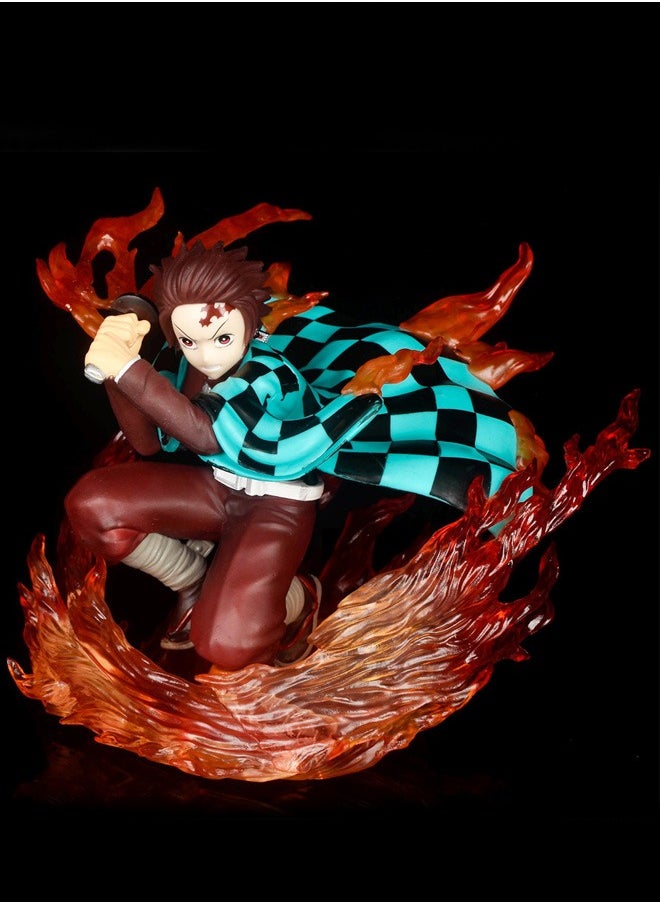 Demon Slayer: Kimetsu no Yaiba Stove Tanjiro Action Figure Decorative Resin Sculpture Home Decor Statue, Art Figurine Home Ornament Decoration for Office, Living Room, Bedroom, Book Shelf, TV Cabinet, Desktop