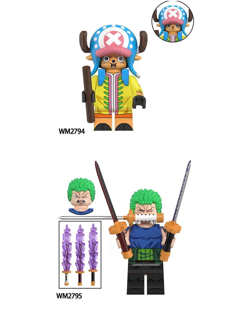 8-Piece Anime Character Series Children's Building Blocks Minifigures Toys Suitable For Boys Gifts Bag Pack