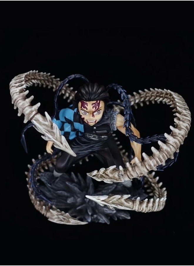 Demon Slayer: Kimetsu no Yaiba Tanjiro Kamado Action Figure Decorative Resin Sculpture Home Decor Statue, Art Figurine Home Ornament Decoration for Office, Living Room, Bedroom, Book Shelf, TV Cabinet, Desktop