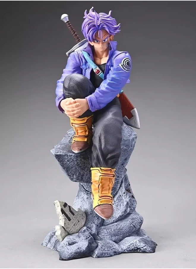 Dragon Ball Trunks Action Figure Decorative Resin Sculpture Home Decor Statue, Art Figurine Home Ornament Decoration for Office, Living Room, Bedroom, Book Shelf, TV Cabinet, Desktop