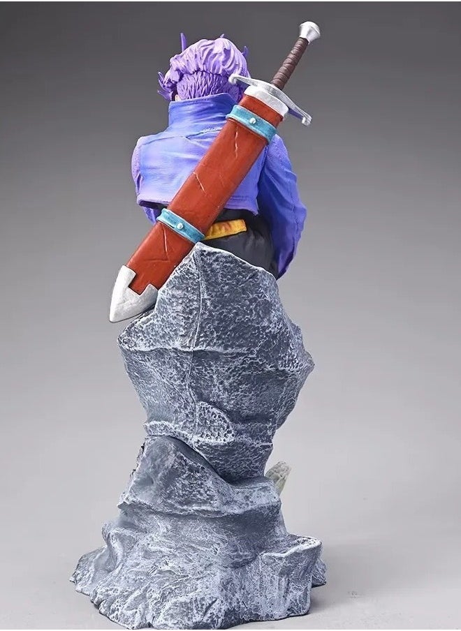 Dragon Ball Trunks Action Figure Decorative Resin Sculpture Home Decor Statue, Art Figurine Home Ornament Decoration for Office, Living Room, Bedroom, Book Shelf, TV Cabinet, Desktop