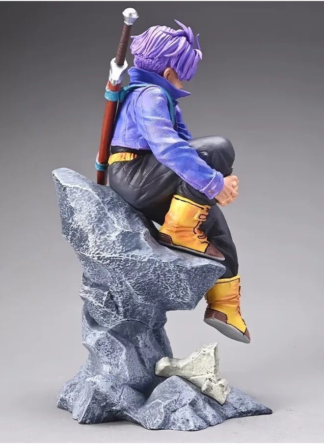 Dragon Ball Trunks Action Figure Decorative Resin Sculpture Home Decor Statue, Art Figurine Home Ornament Decoration for Office, Living Room, Bedroom, Book Shelf, TV Cabinet, Desktop