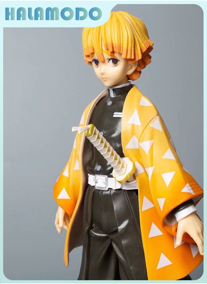 Zenitsu Agatsuma Standing Pose Action Figure 24cm，Perfect Birthday Toy for Kids