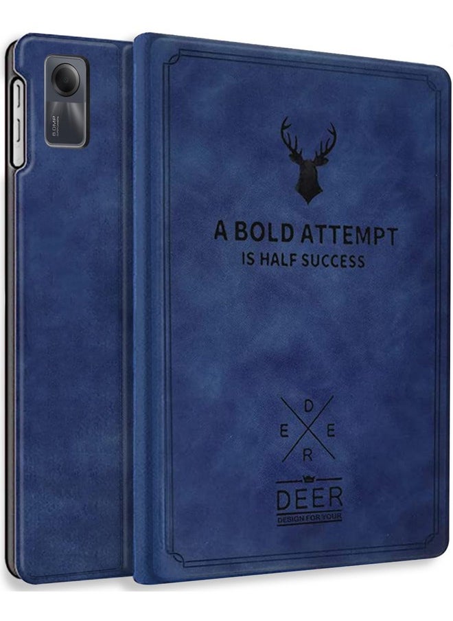 Robustrion Cover for Redmi Pad SE 11 inch Cover Case, Deer Pattern Flip Stand Cover Case for Redmi Pad SE 11 inch Tablet [Auto Sleep/Wake Support] - Blue