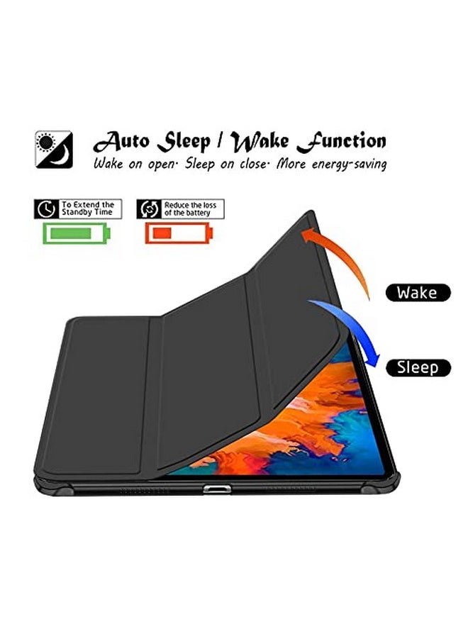 Robustrion Smart Trifold Hard Back Flip Stand Case Cover for Lenovo Tab P11 Pro 11.5 inch TB-J706F/J706L -Black