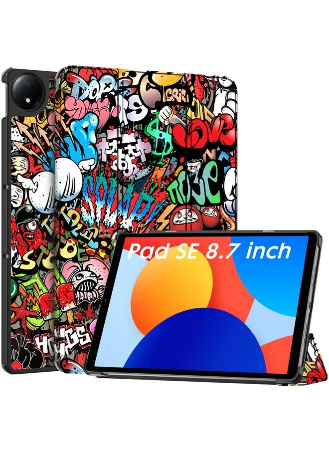 Robustrion Cover for Redmi Pad SE 4G 8.7 inch Cover Case, Trifold Flip Stand Cover Case for Redmi Pad SE 8.7 inch Tablet [Auto Sleep/Wake Support] - Hippy