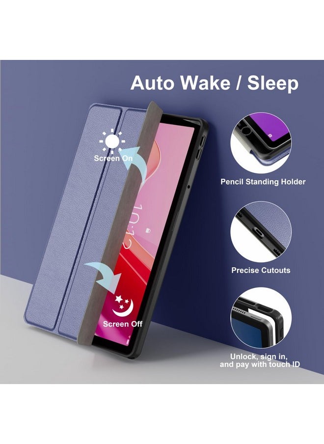 جراب YRH لجهاز Lenovo Tab M11 مع حامل قلم، غطاء خلفي ناعم من مادة TPU لجهاز Lenovo M11 اللوحي مقاس 11 بوصة TB330FU، أزرق داكن