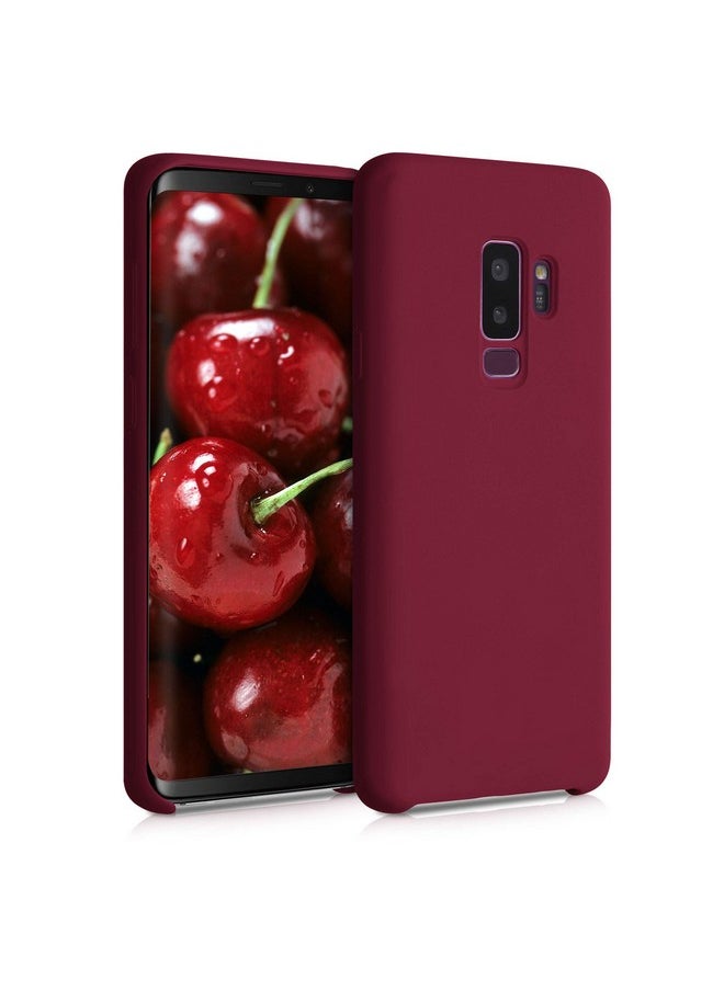 kwmobile Case Compatible with Samsung Galaxy S9 Plus Case - TPU Silicone Phone Cover with Soft Finish - Rhubarb Red