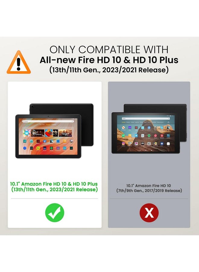 MoKo Case Fits All-New Amazon Kindle Fire HD 10 & 10 Plus Tablet (13th/11th Generation, 2023/2021 Release) 10.1