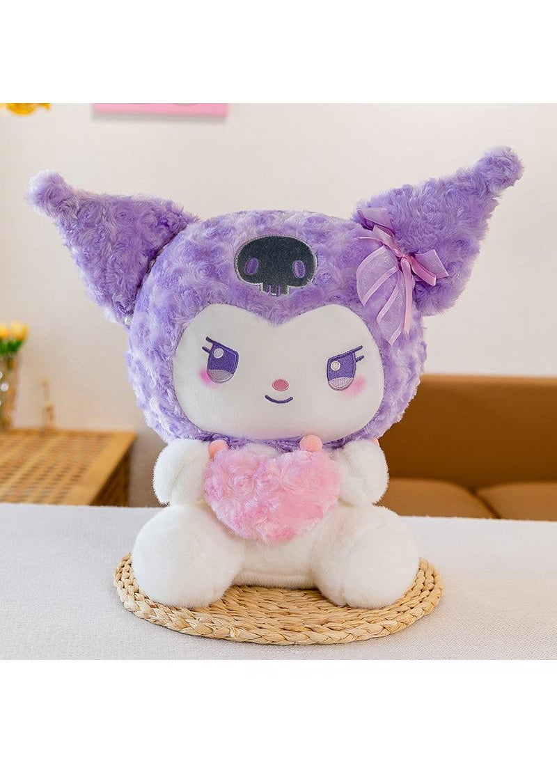 1 Pcs 40cm Sanrio Plush Toys Cute Stuffed Kuromi Doll Soft Anime Cartoon Plushie Home Decor Appease Girl Gift (Kuromi Purple)