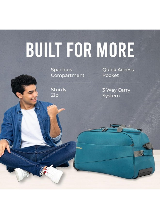 Aristocrat Polyester 63 Cms Teal Blue Travel Duffle (Rookie)
