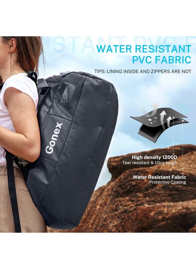 Gonex 80L Duffel Bag Backpack, Convertible to Gym Backpack and Handbag for Men Women, Water-Repellent for Hiking Camping Travelling Cycling, Dark Blue