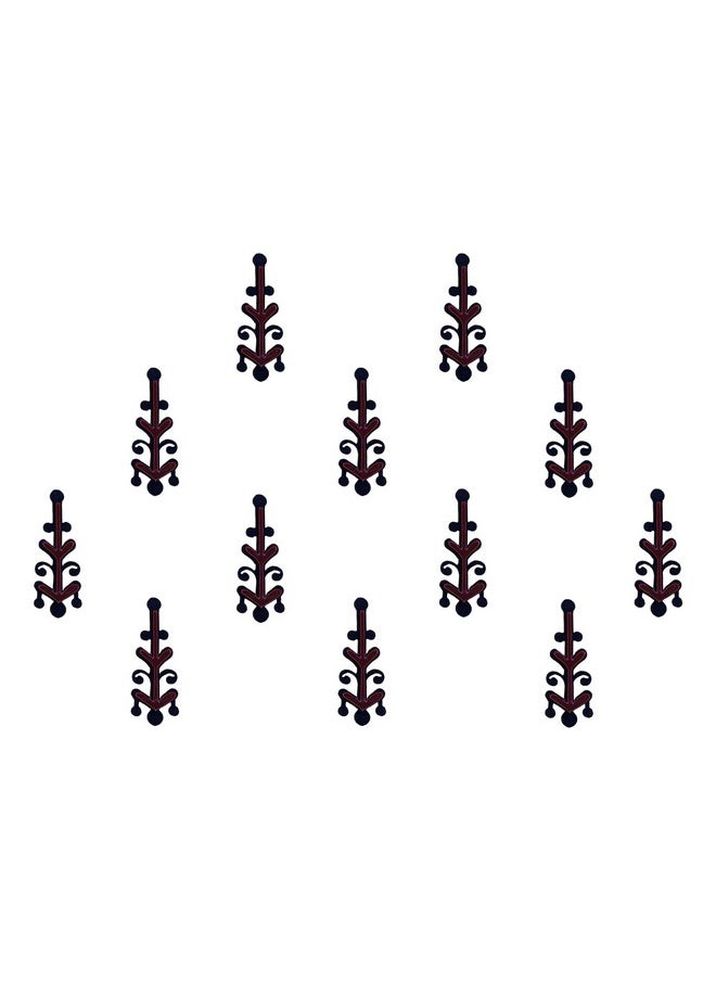 Comet Busters Handcrafted Maroon And Black Bindis (BIN2164)