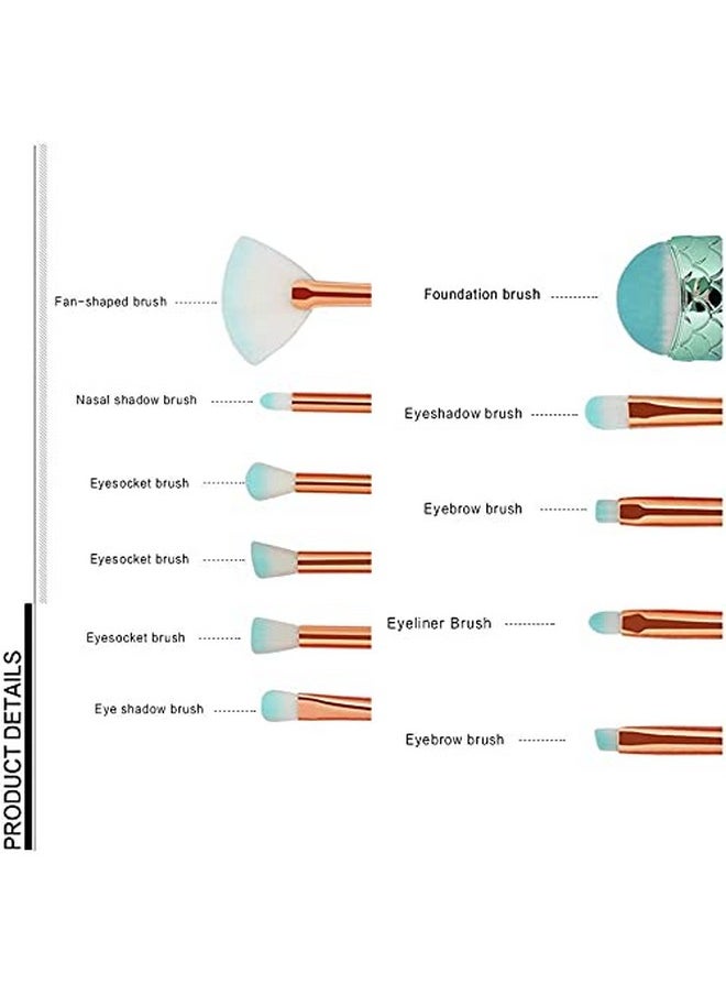 11 Pcs Makeup Brush Set,Eyeshadow Eyeliner Makeup Brush Makeup Foundation Eyebrow Eyeliner Blush Cosmetic Concealer Brush