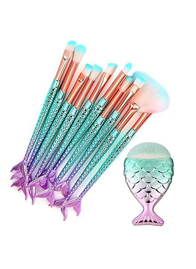 11 Pcs Makeup Brush Set,Eyeshadow Eyeliner Makeup Brush Makeup Foundation Eyebrow Eyeliner Blush Cosmetic Concealer Brush