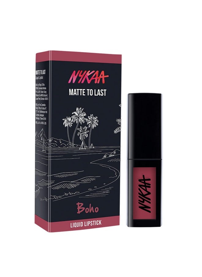 Matte To Last Liquid Lipstick, Matte Finish, 5Ml - 16 Boho