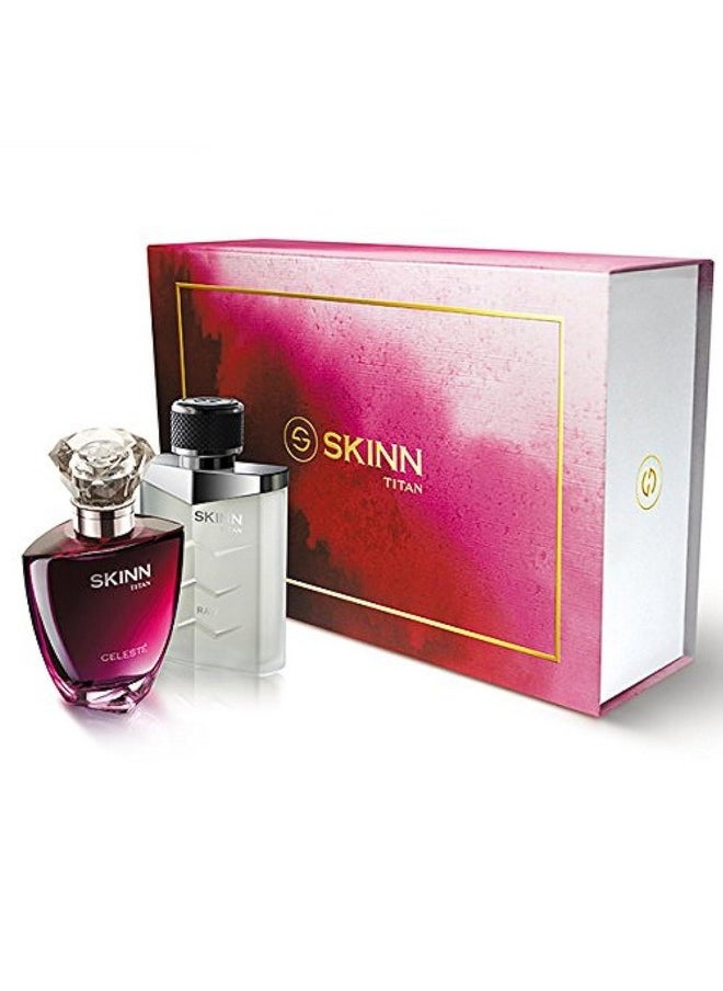 Titan Adults Skinn Citrus Spray Gift Set For Couple, 100 Ml