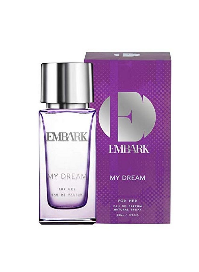 EMBARK My Dream For Her, Women's Liquid Perfume, 30ml Floral, Oriental, Woody Long Lasting Premium Scent, Travel Size Bottle