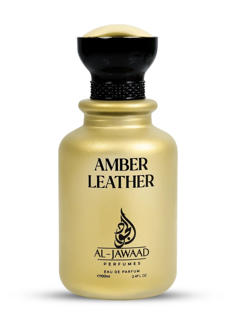 Al-Jawaad Perfumes for Men 100ml Amber Leather Perfume Eau De Parfum Long Lasting Woody Spray Amberwood Fragrance