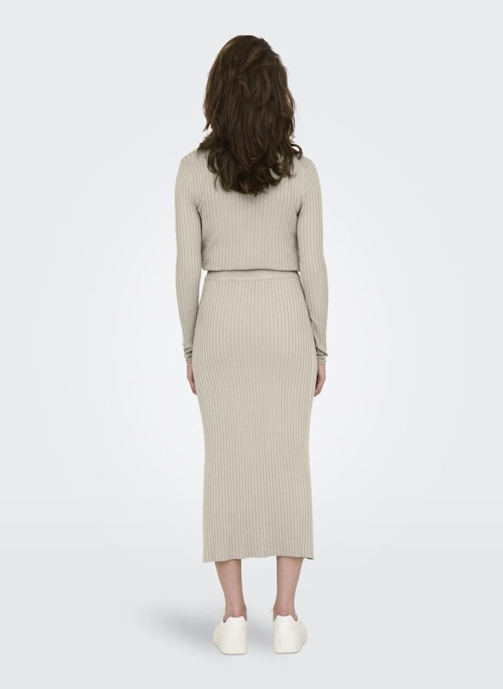 High Waist Knitted Skirt