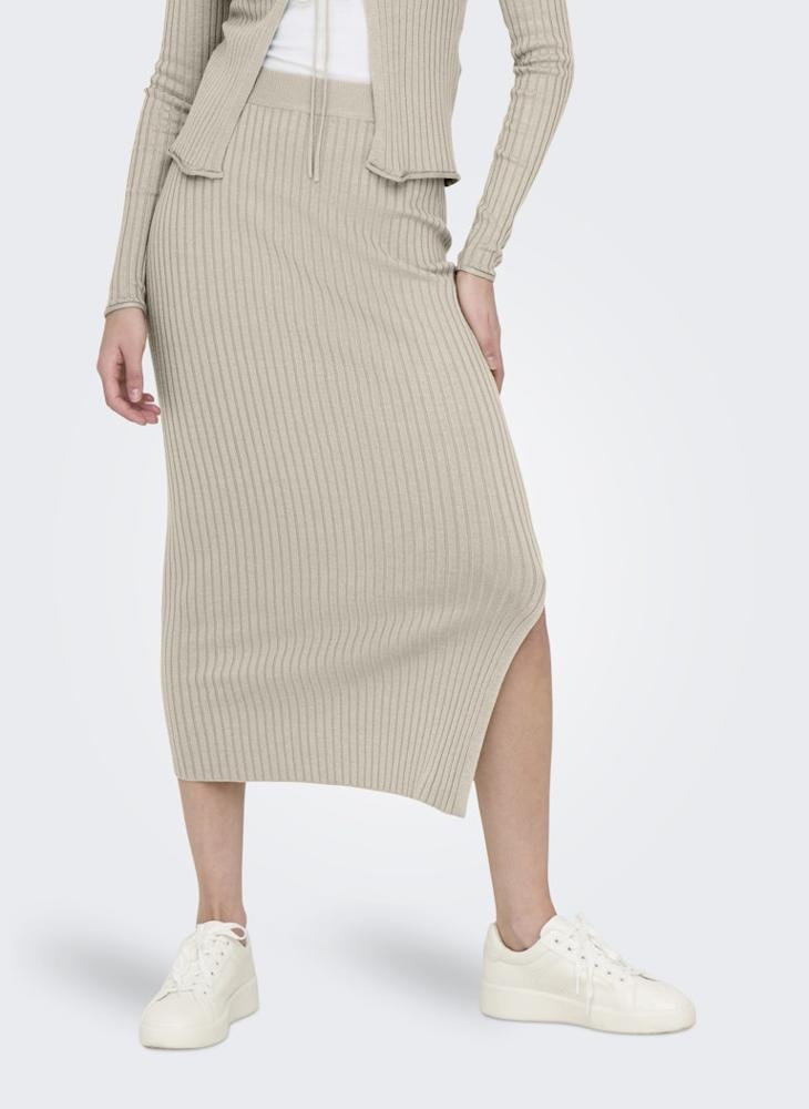 High Waist Knitted Skirt