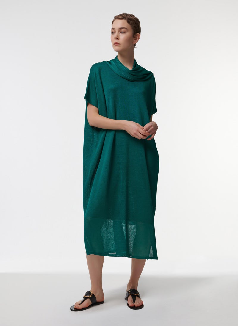 Scarf Detail Knit Dress