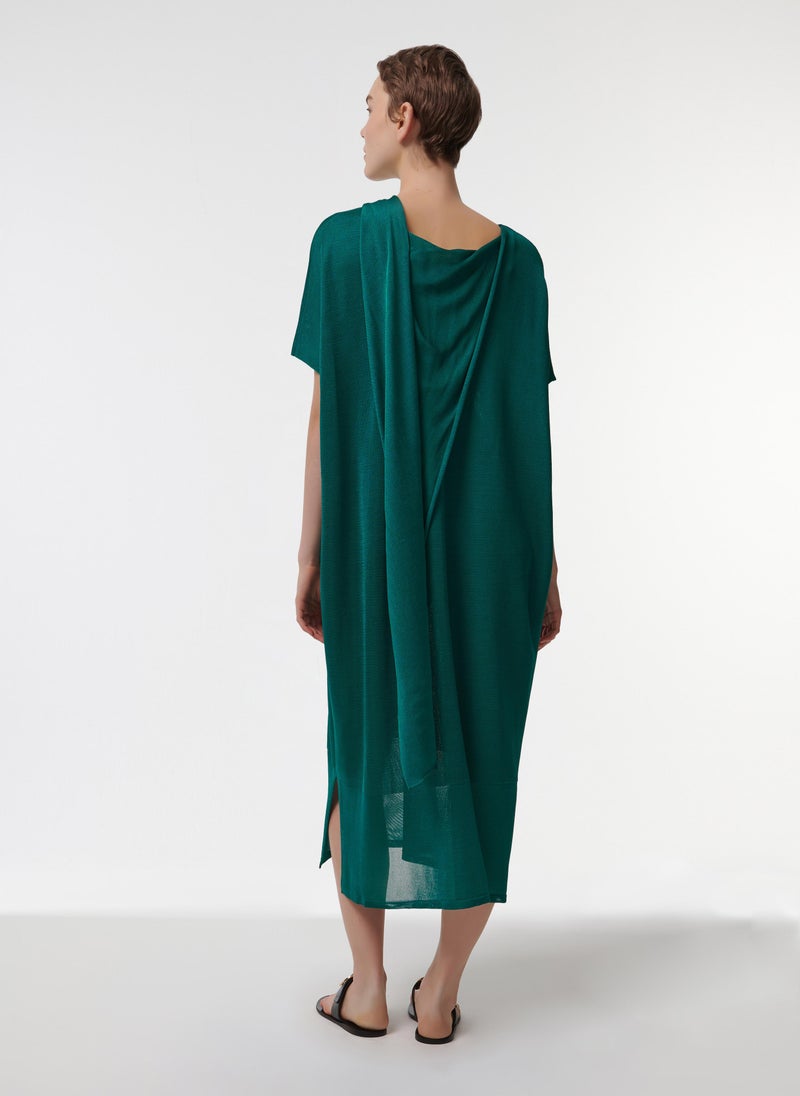 Scarf Detail Knit Dress